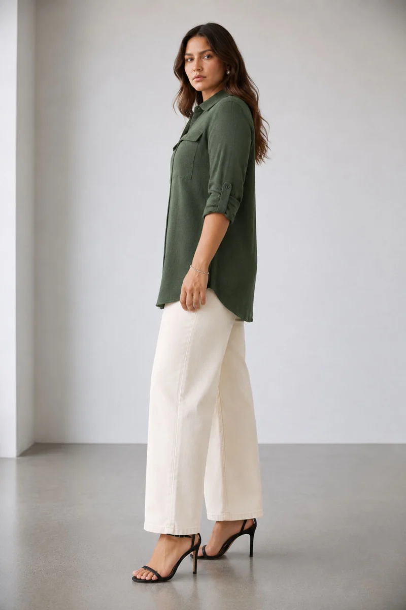 Floris Top|100% Viscose Longline Shirt