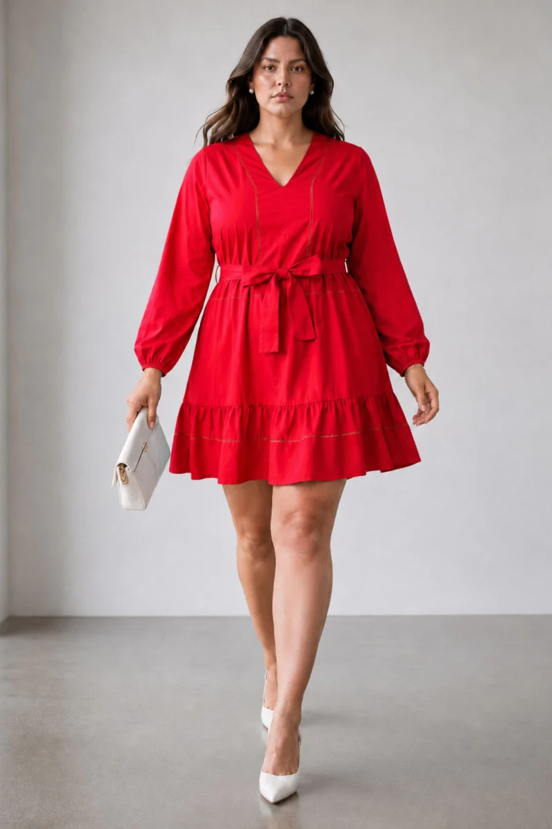 Roselette|Cotton Lace Insert Dress