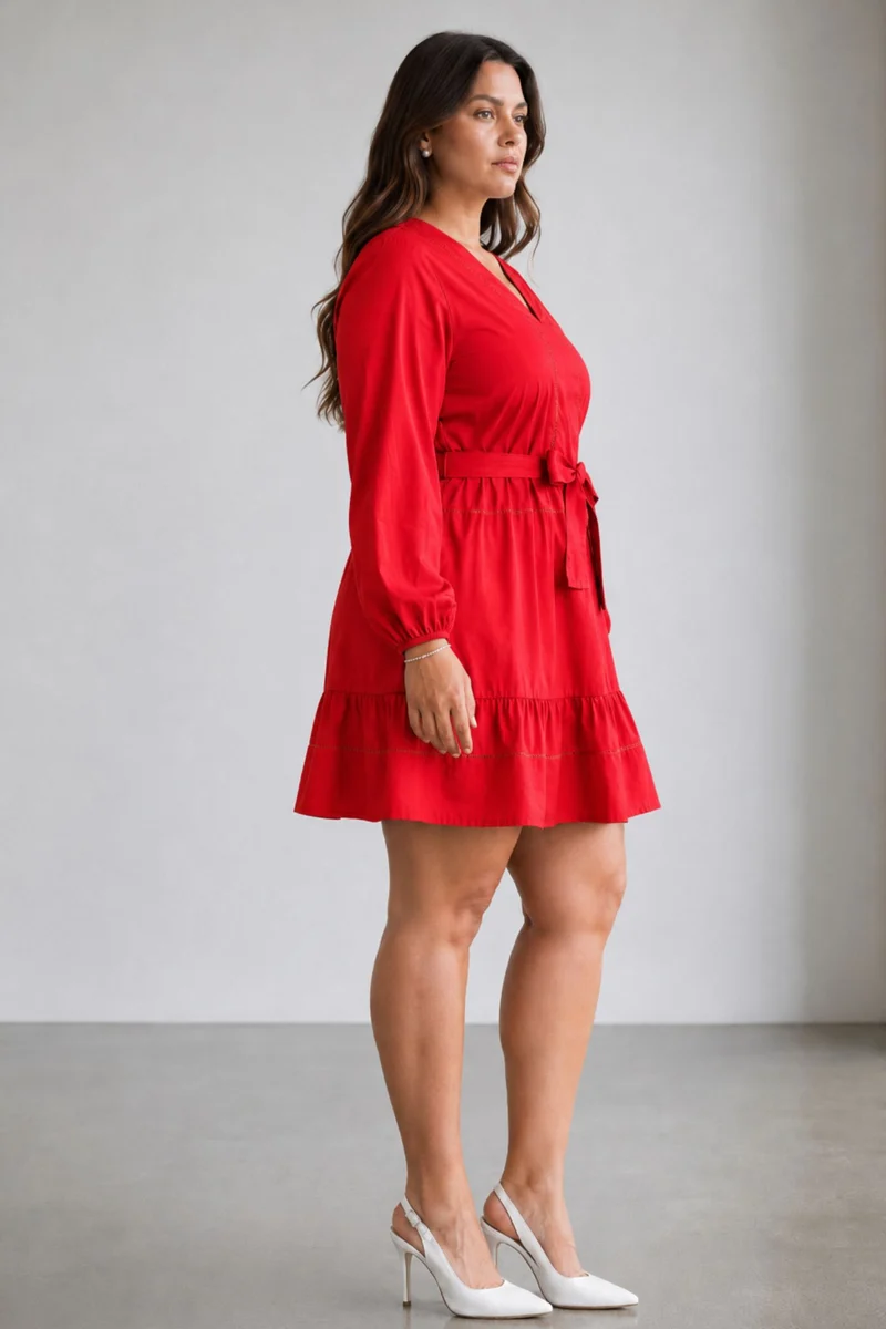 Roselette|Cotton Lace Insert Dress