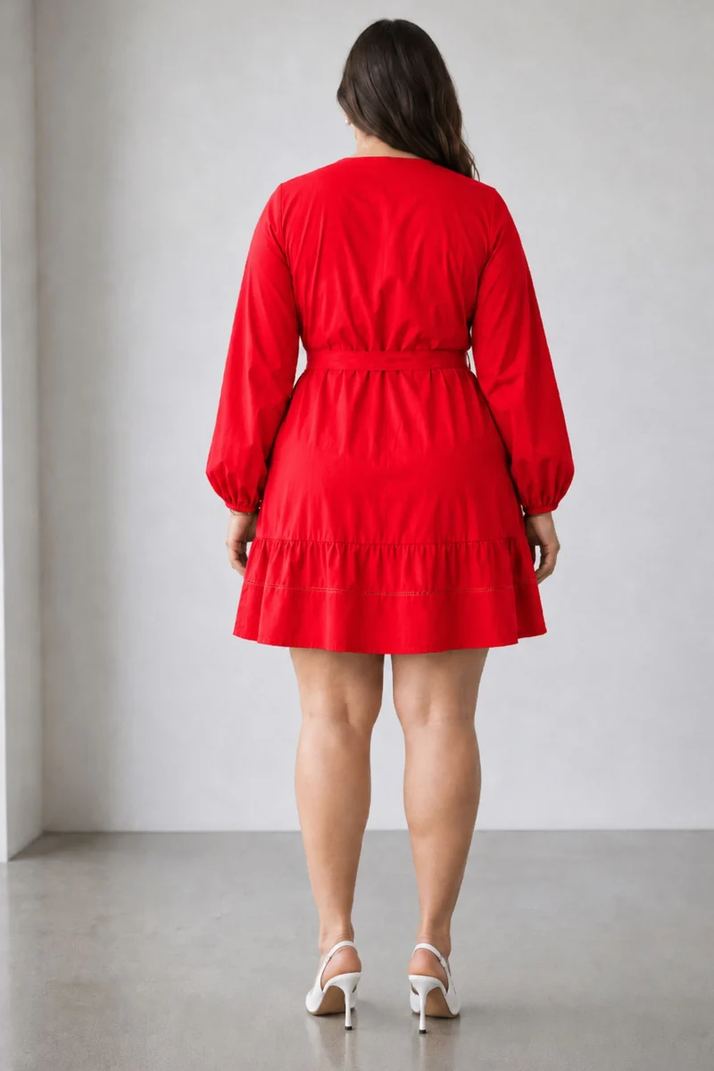Roselette|Cotton Lace Insert Dress
