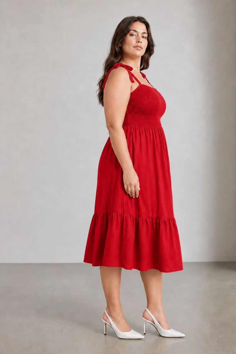 Solera|Cotton Smocked Bodice Dress
