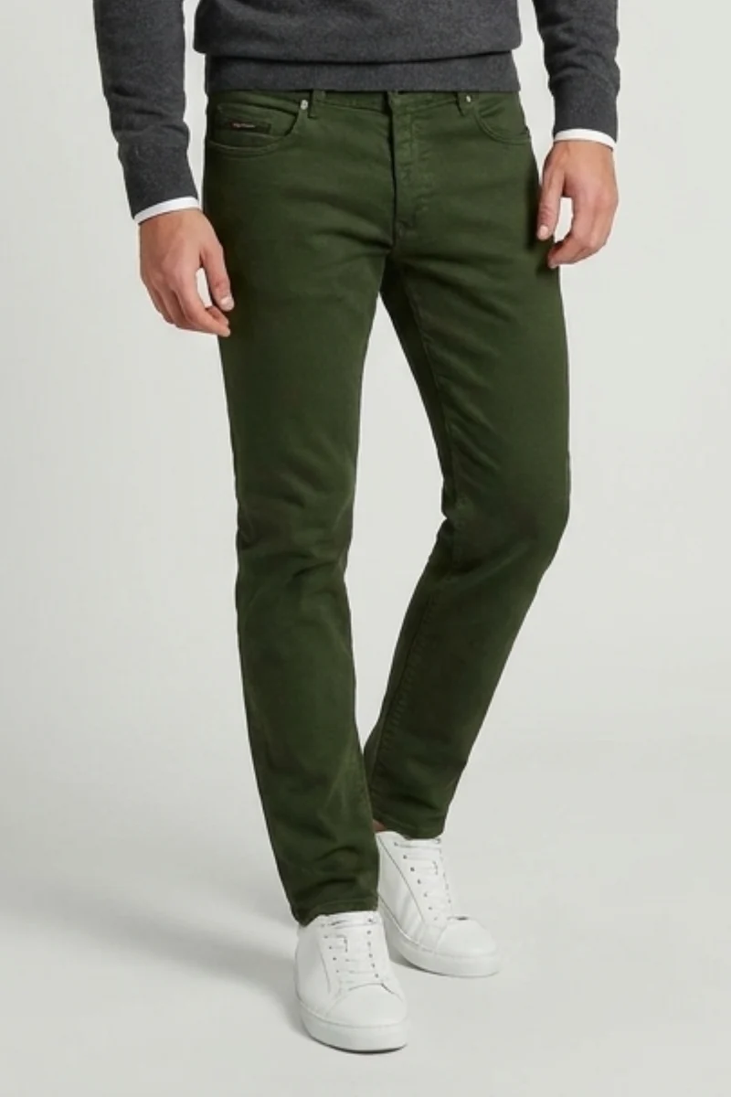 Cotton Stretch Man Pant Green