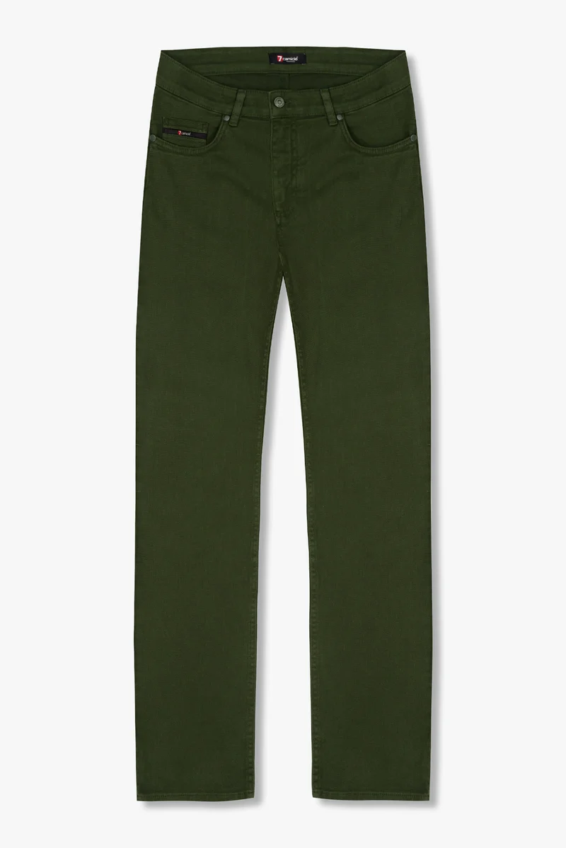 Cotton Stretch Man Pant Green