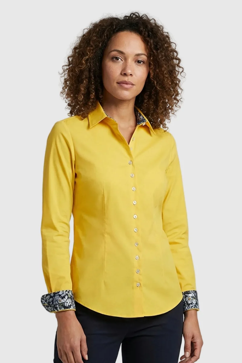 Beatrice Sport Poplin Stretch Women’s Shirt Yellow