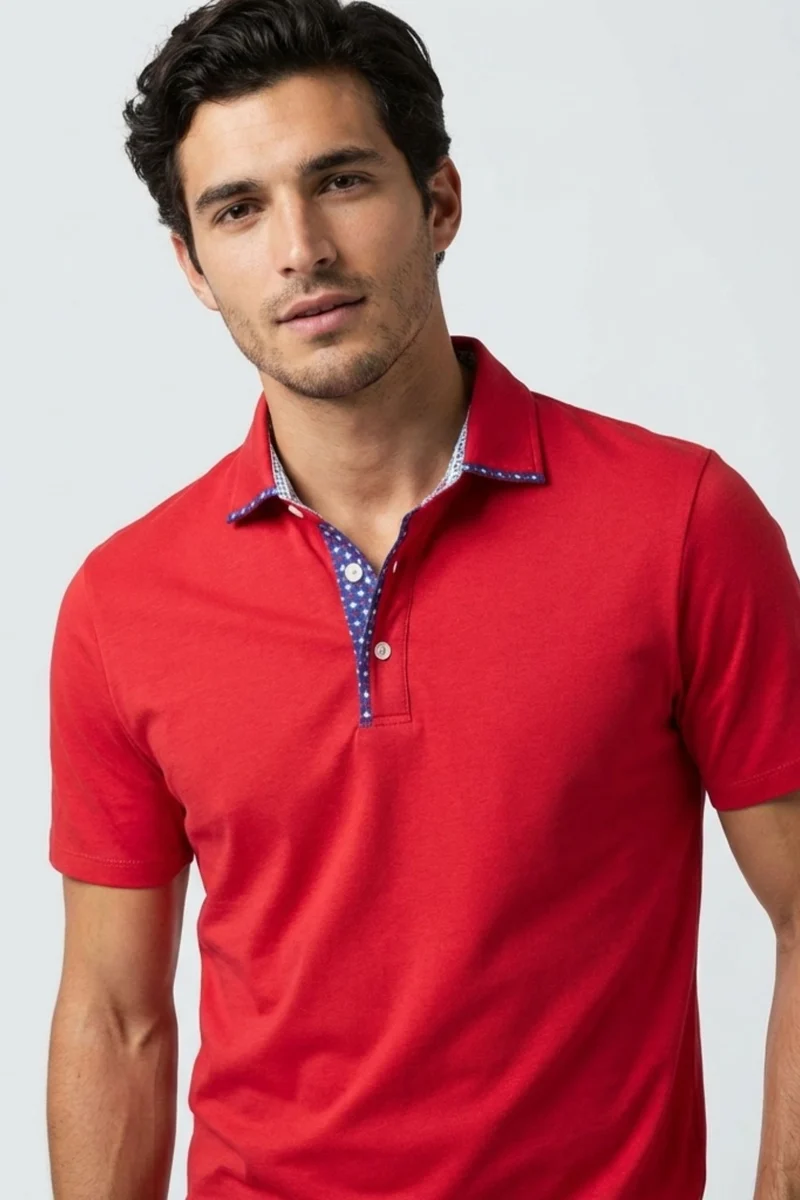 Jersey Man Polo Red