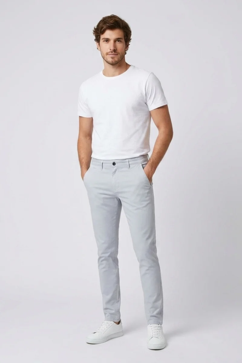 Cotton Stretch Man Pant Grey