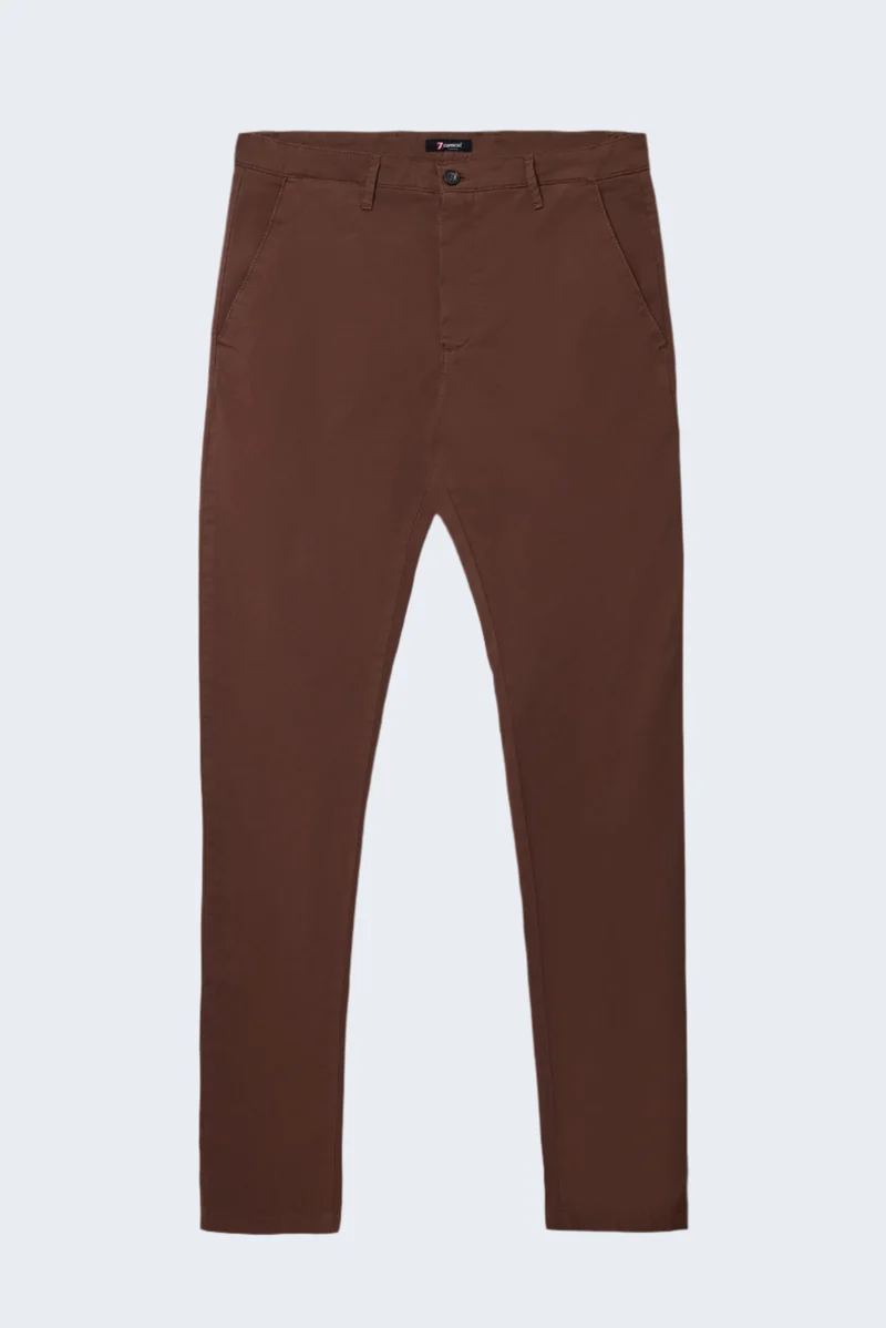 Cotton Stretch Man Pant Brown