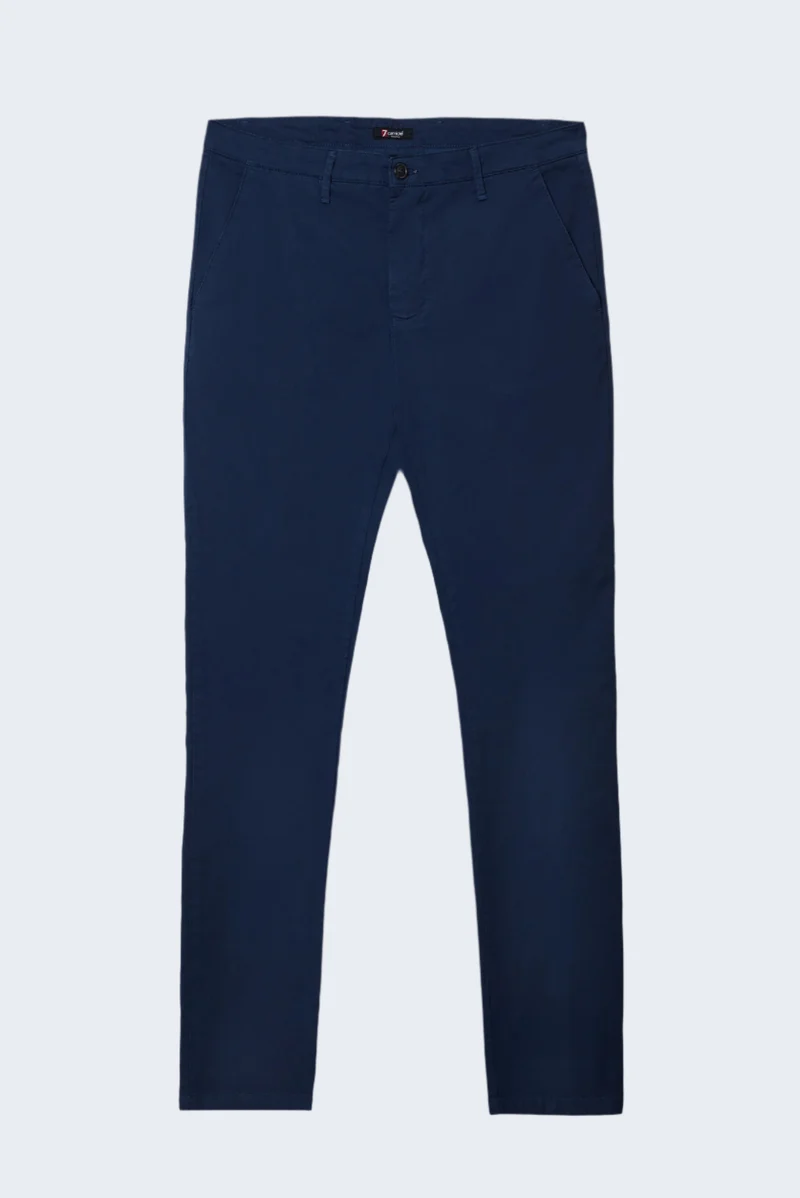 Cotton Stretch Man Pant Blue