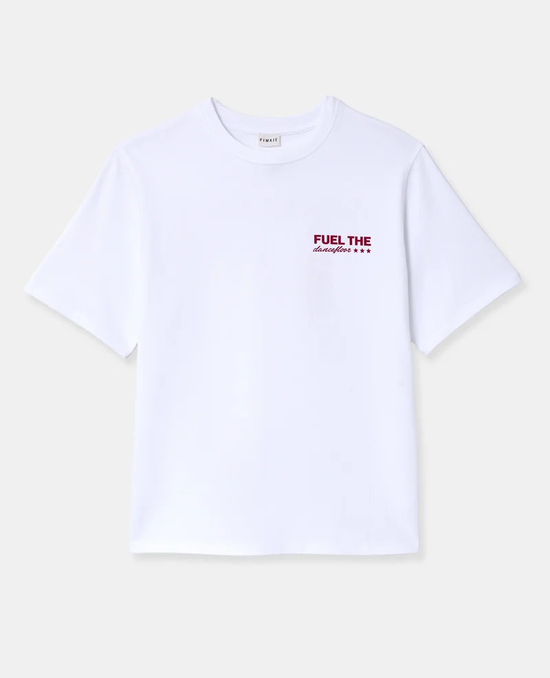 T-shirt oversize avec print poitrine et dos