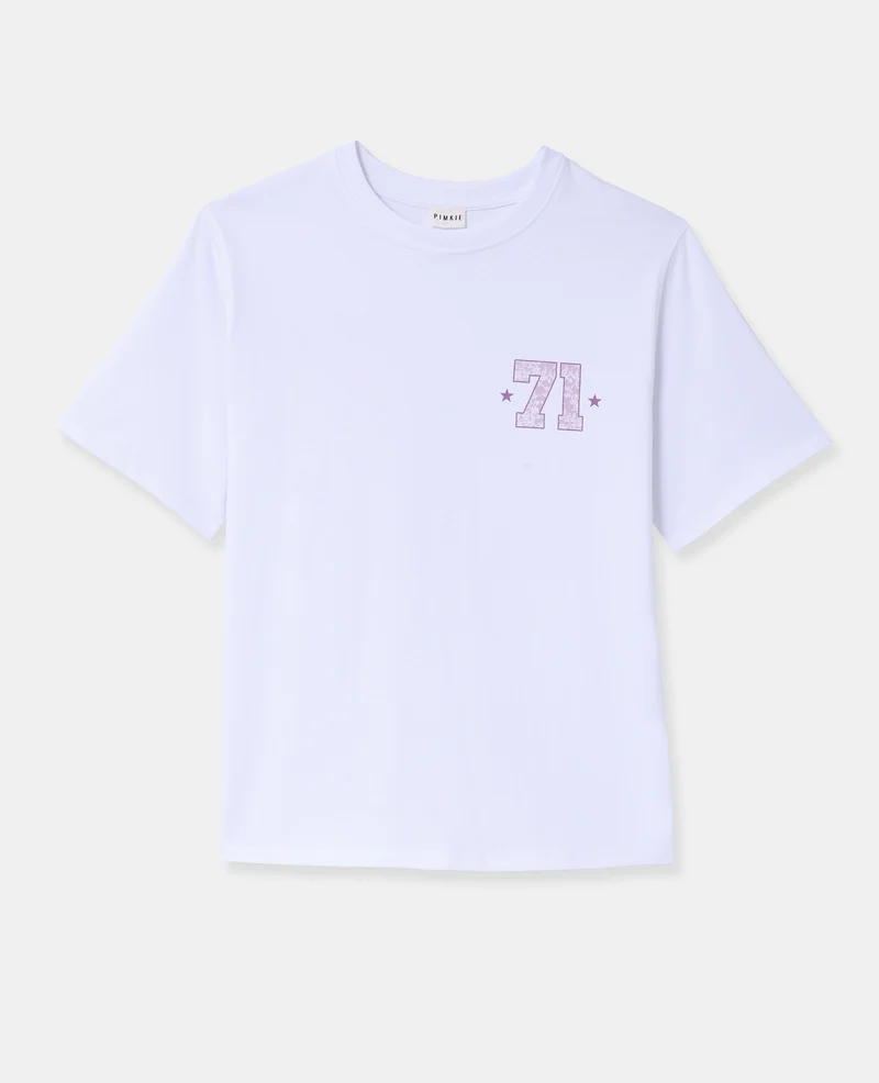 T-shirt oversize avec print poitrine et dos