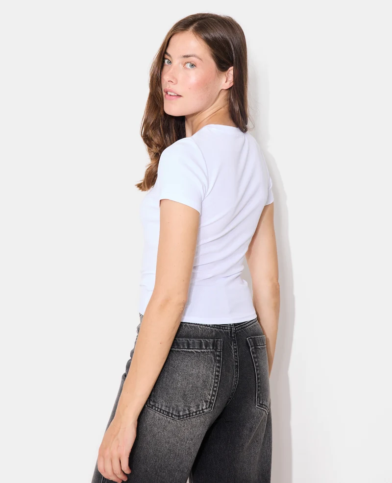T-shirt ajusté avec print étoile zébrée