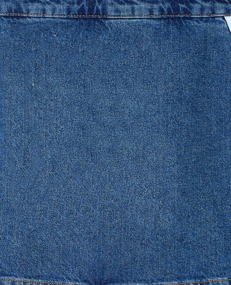 Jupe-short en jean avec bandes contrastées