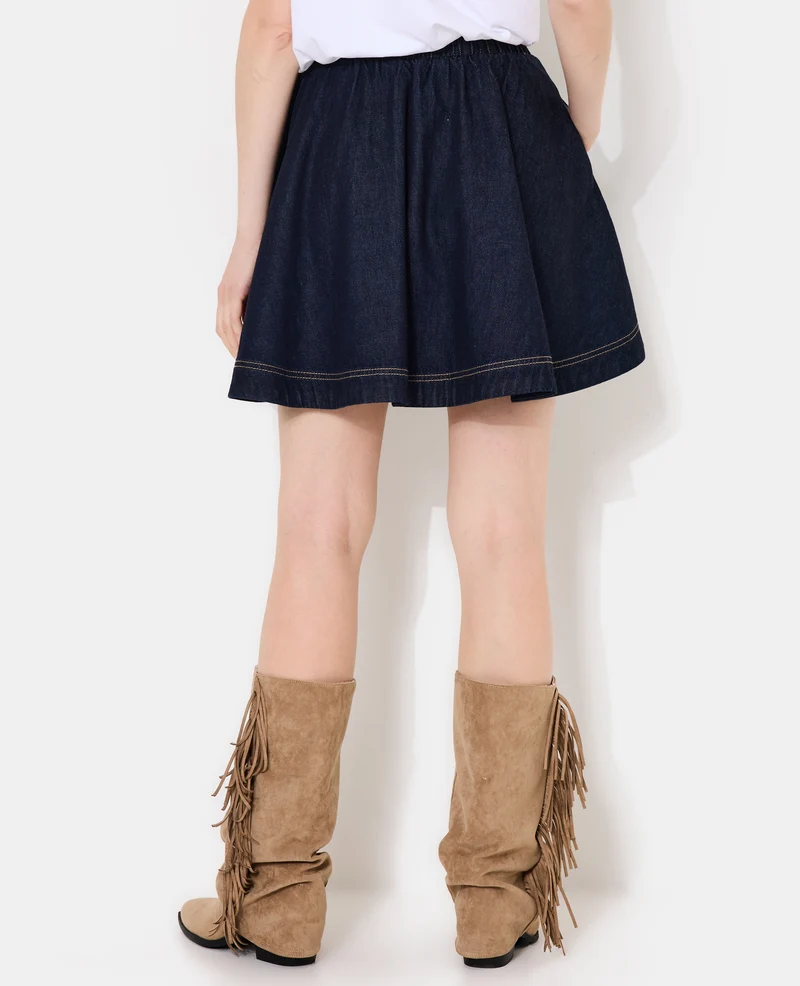 Jupe patineuse en jean