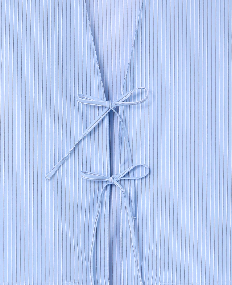 Haut de pyjama chemisette à rayures