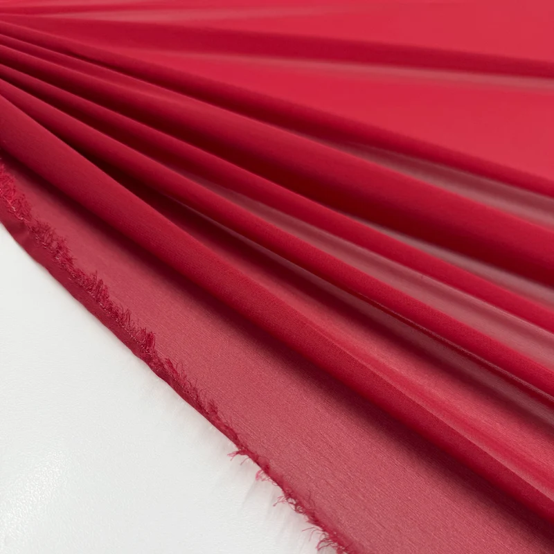 Tissu Crêpe Georgette, Soie - Rubino