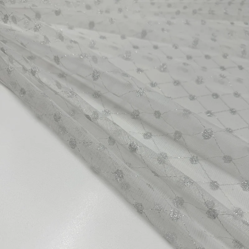 Tissu Dentelle Tulle - Métallisé, Brillantezza