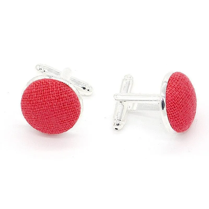 Boutons de manchette rouge grenadine