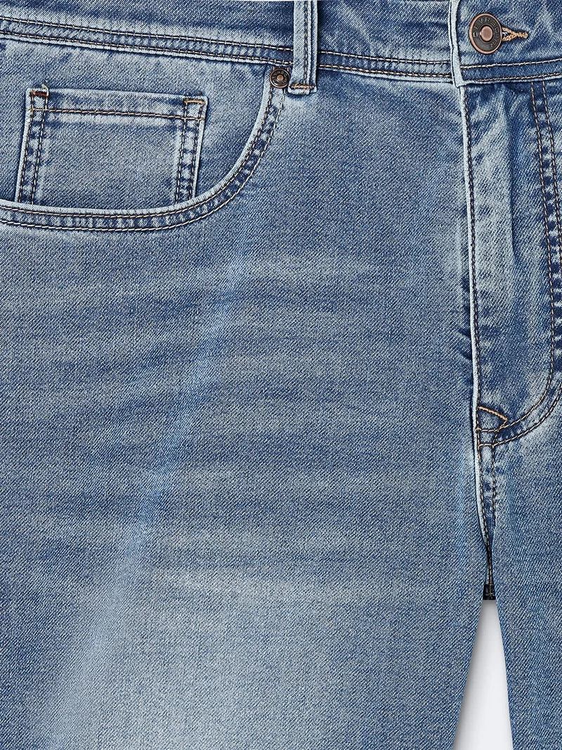 Bermuda en coton mélangé gauffré