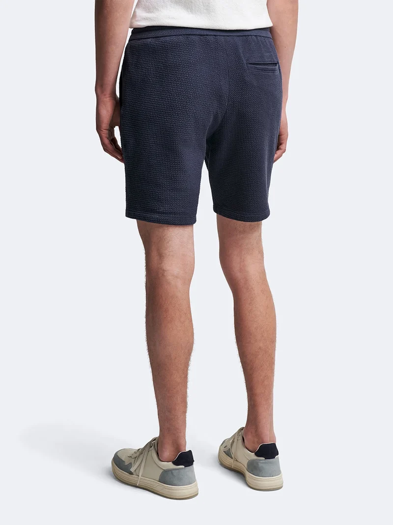 Bermuda en coton mélangé gauffré