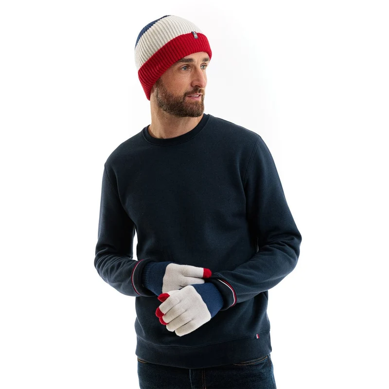 Gants bleu blanc rouge homme