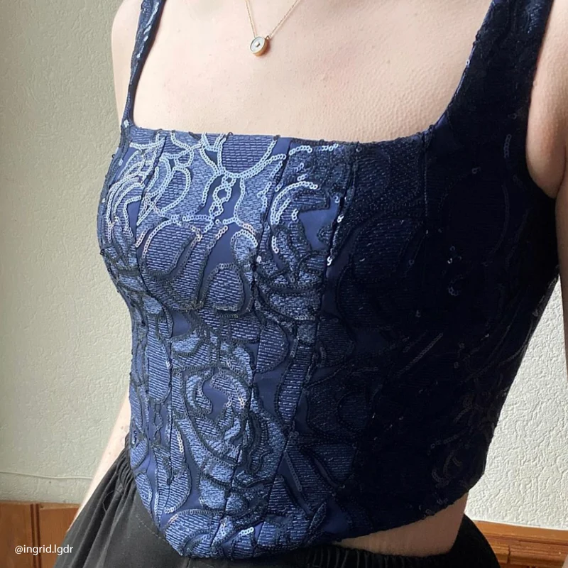 Tissu Dentelle Tulle Brodé, Paillettes - Isabella