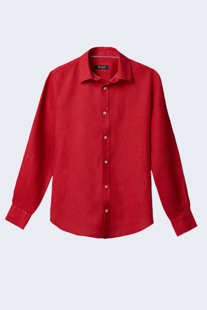 Beatrice Sport Linen Women’s Shirt Red