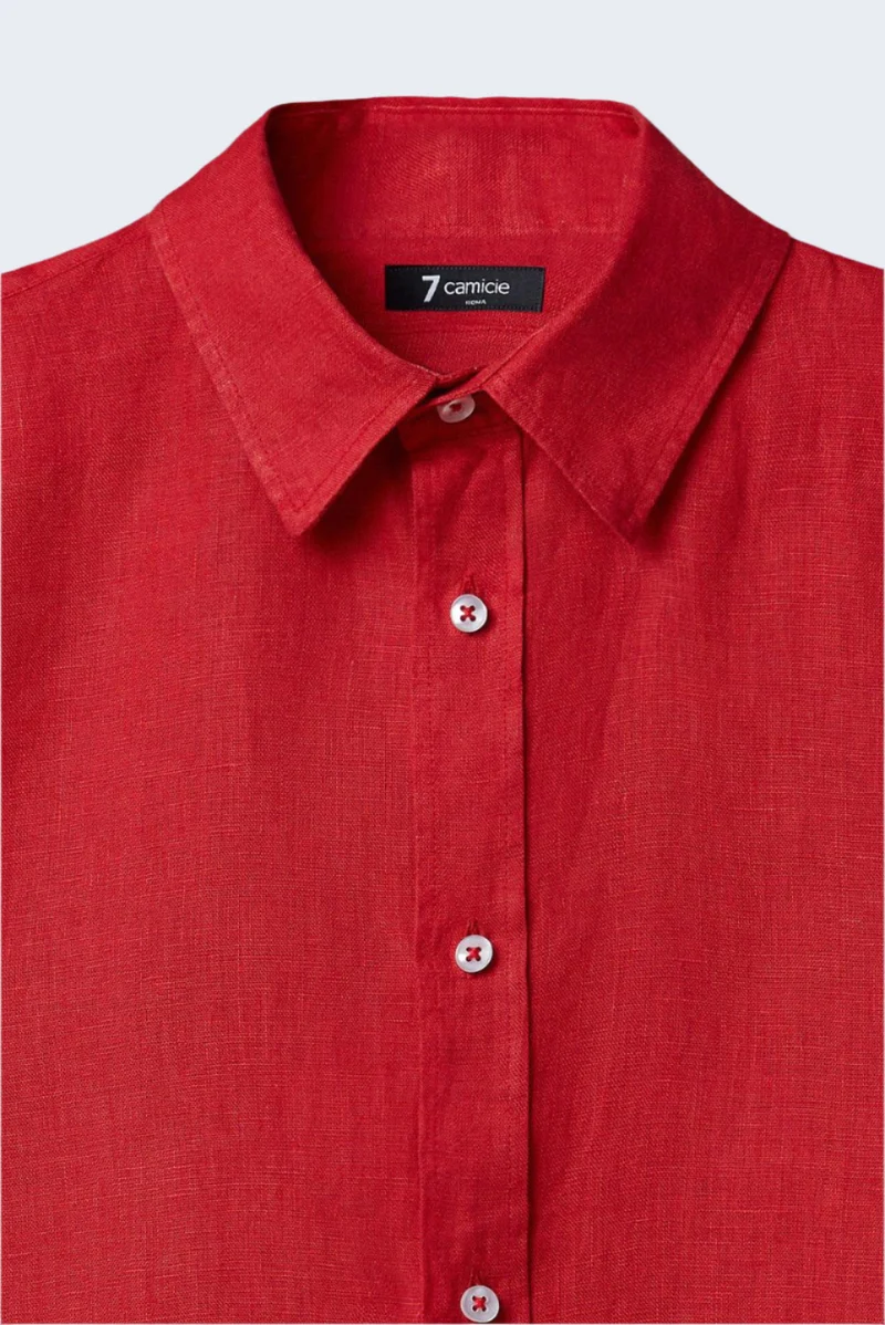 Beatrice Sport Linen Women’s Shirt Red