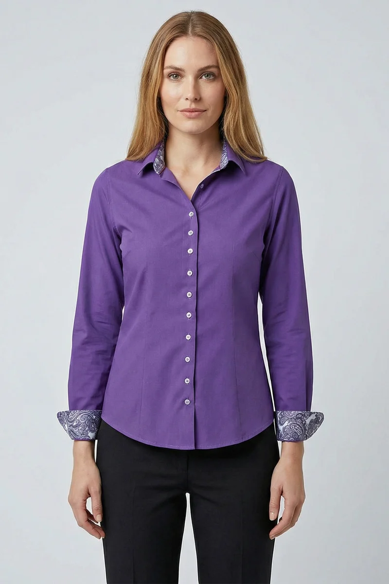 Beatrice Sport Poplin Stretch Women’s Shirt Purple