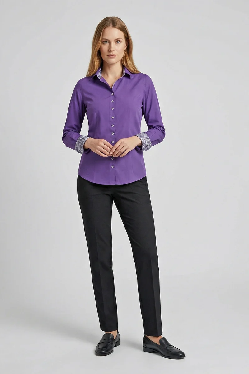 Beatrice Sport Poplin Stretch Women’s Shirt Purple
