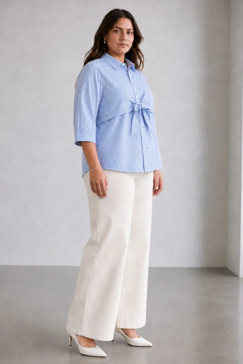 Seralise|Cotton Shirt With Tieup