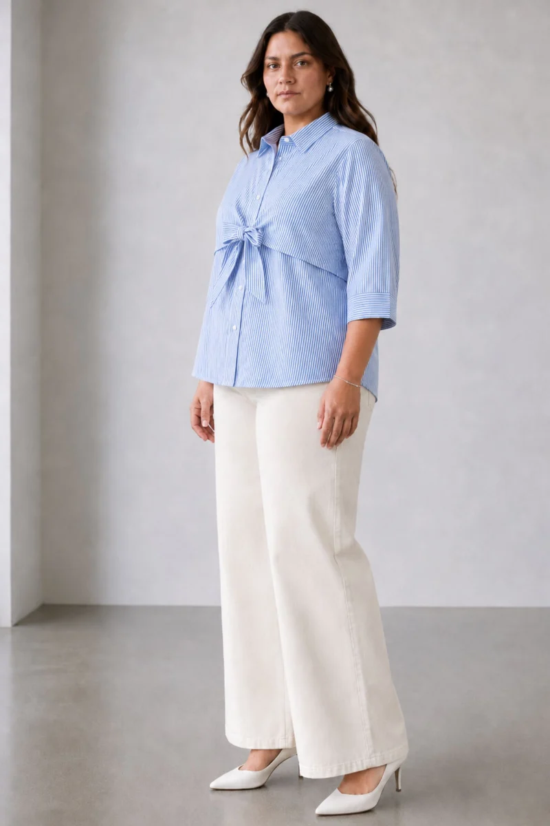 Seralise|Cotton Shirt With Tieup