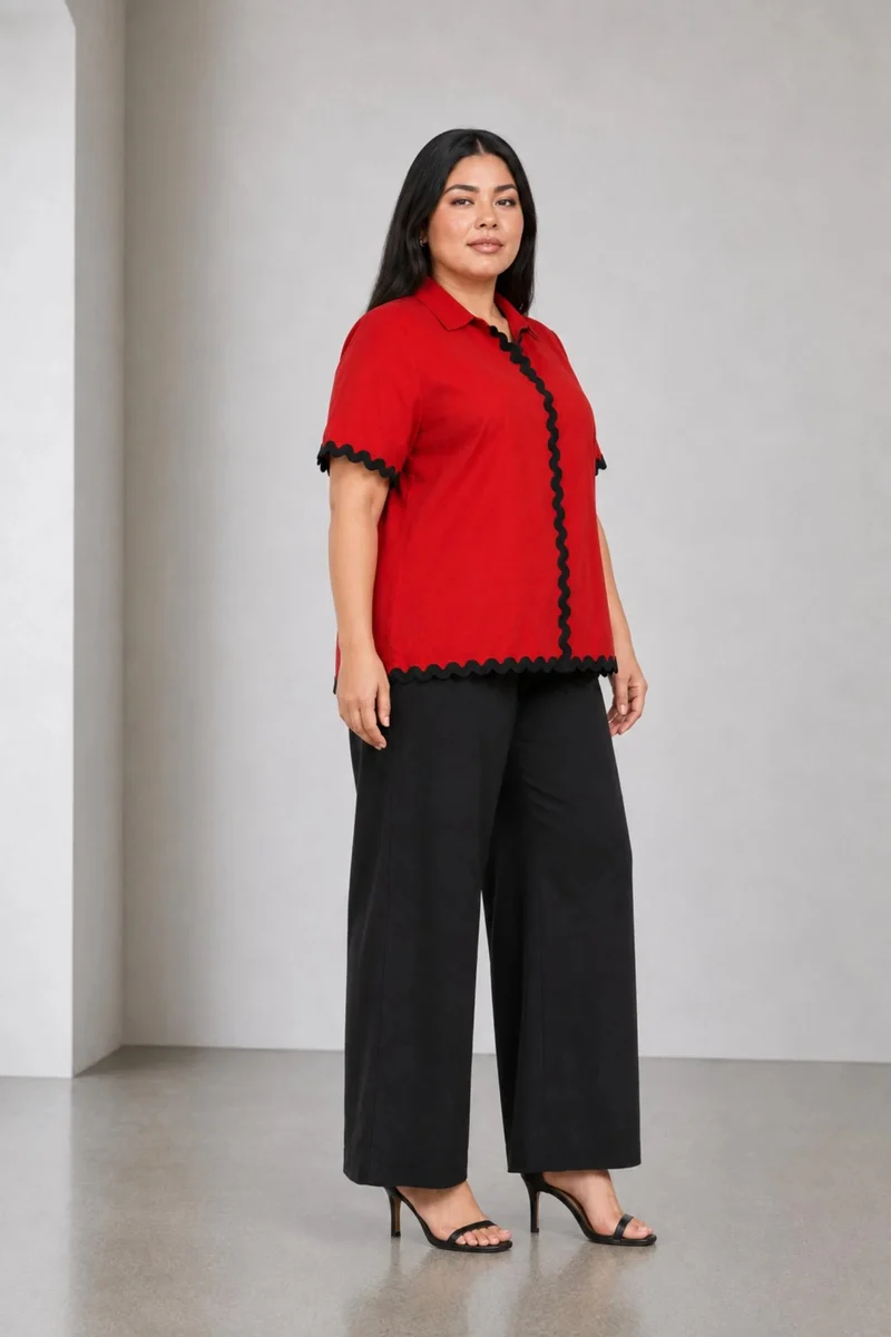 Ramira|Viscose Half Sleeve Shirt
