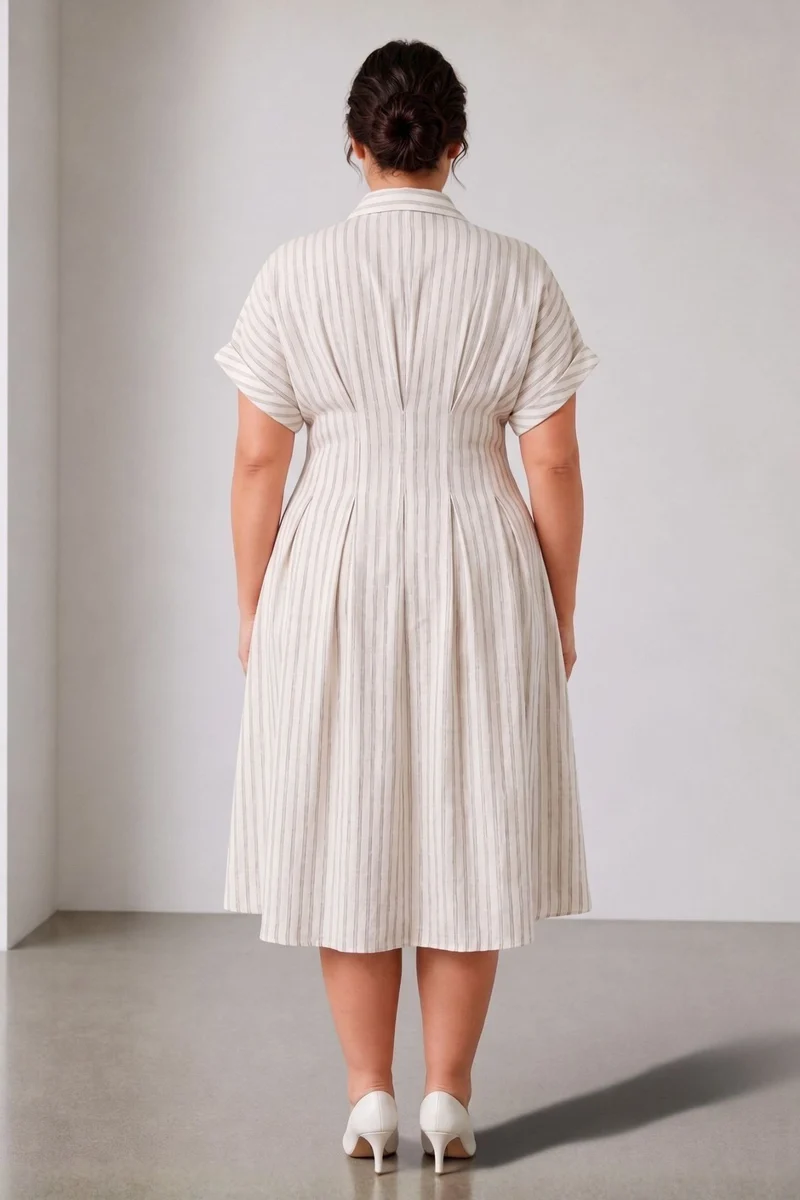 Crispelle|Cotton Double Belted Midi Dress