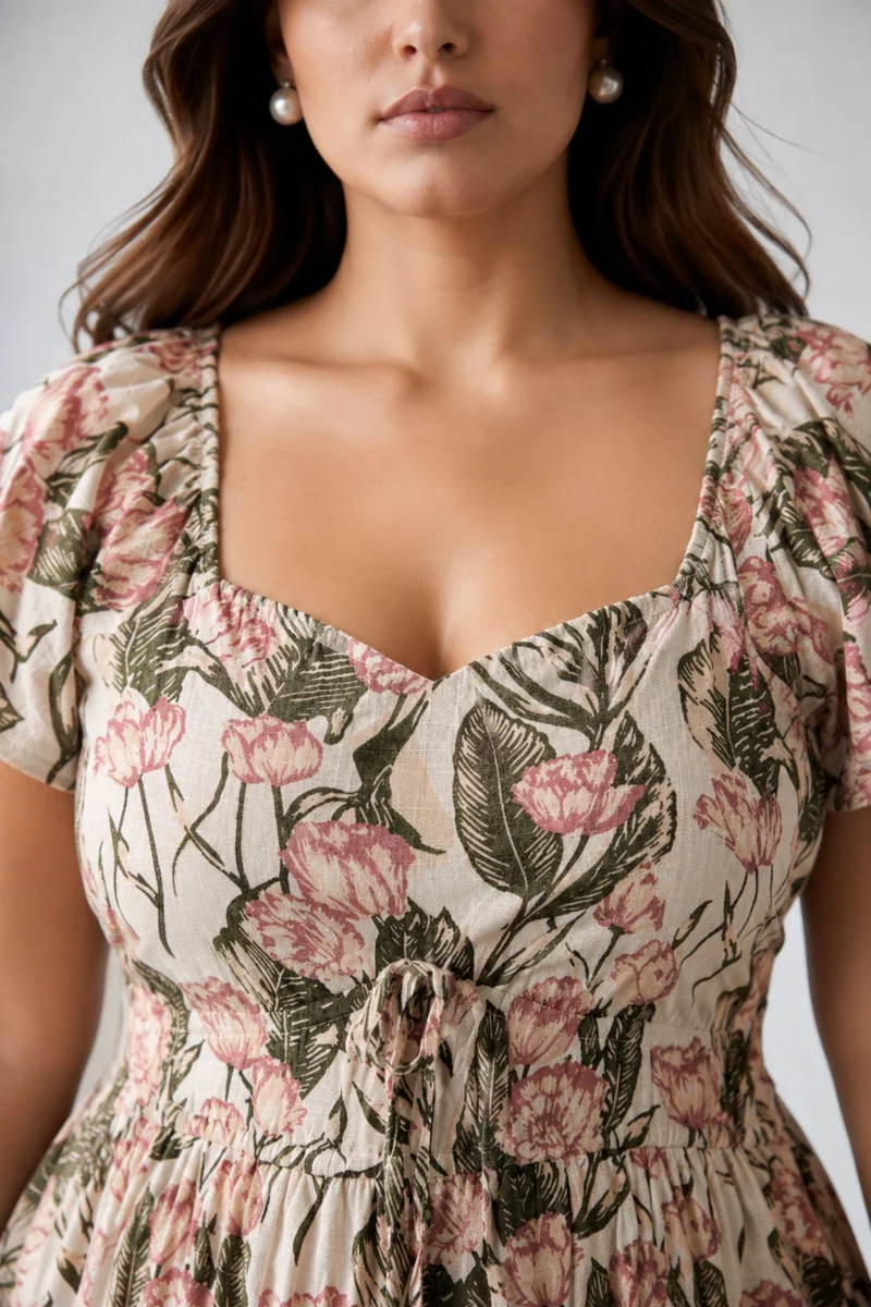 Floriel|Viscose Maxi Tiered Dress