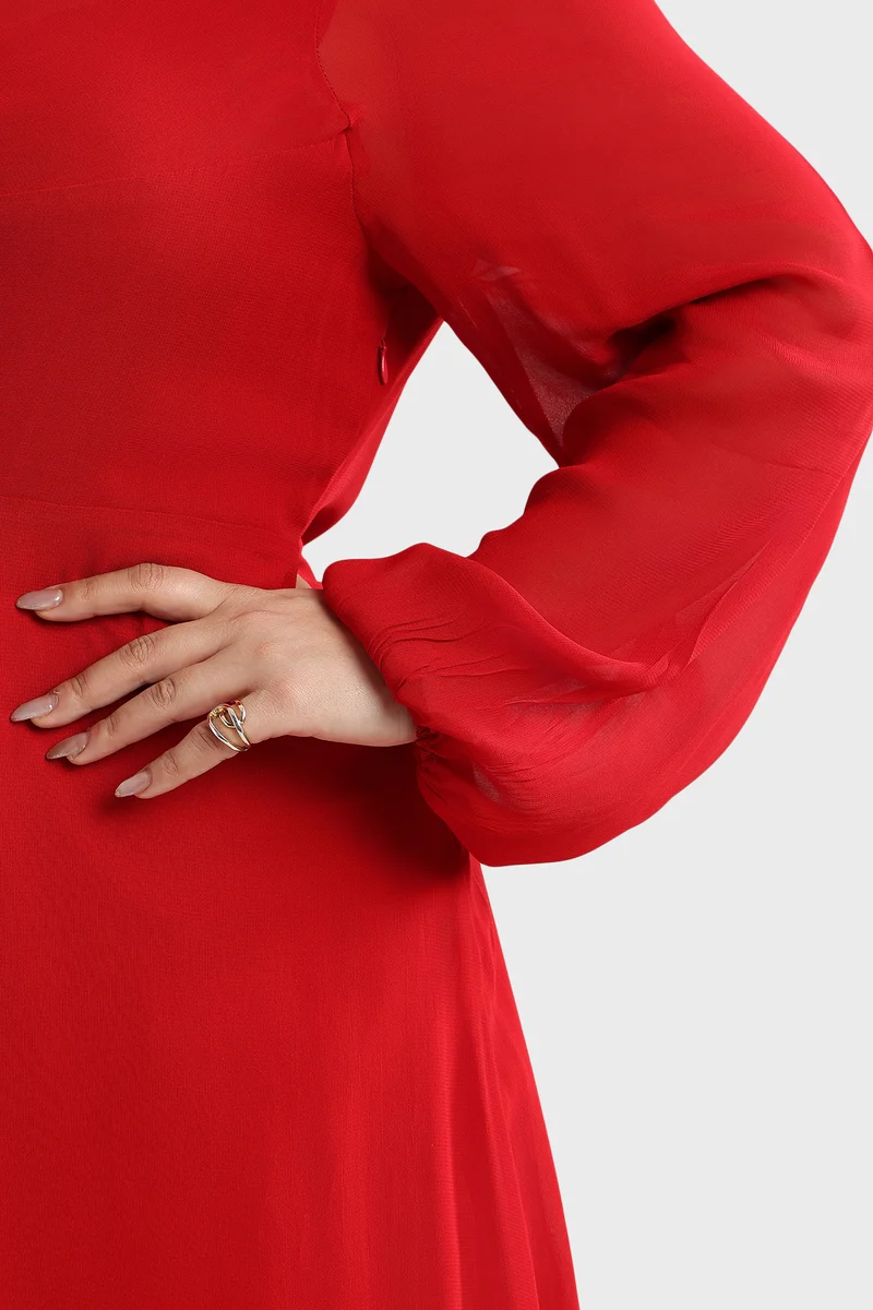 Adtis|Viscose Maxi Dress With Twist Front