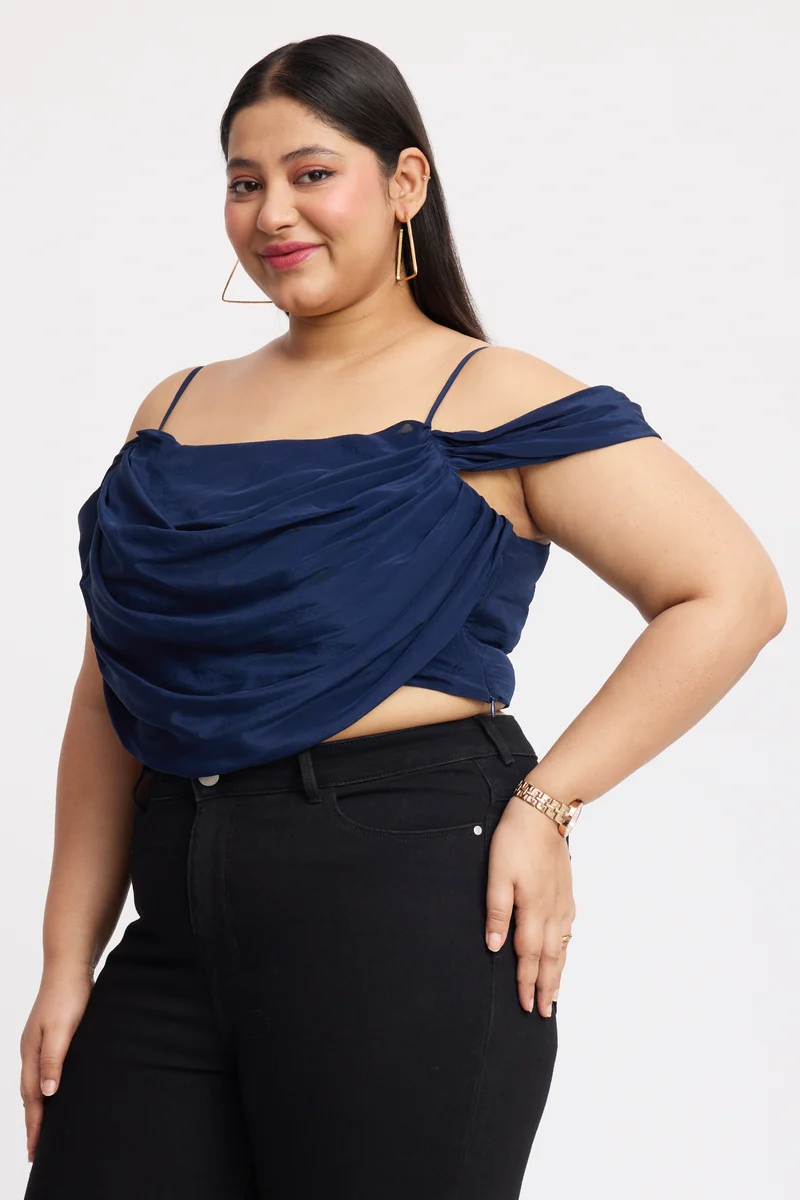 Youtso Top|Viscose Drapped Crop Top
