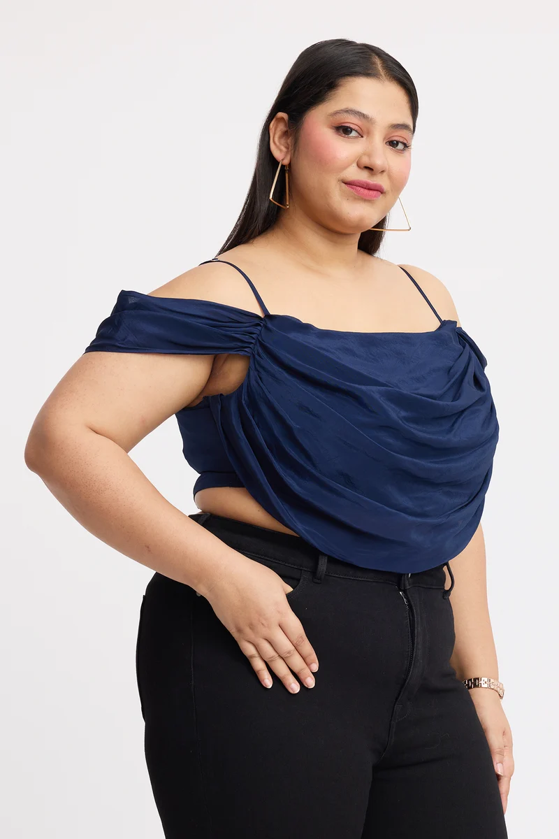 Youtso Top|Viscose Drapped Crop Top