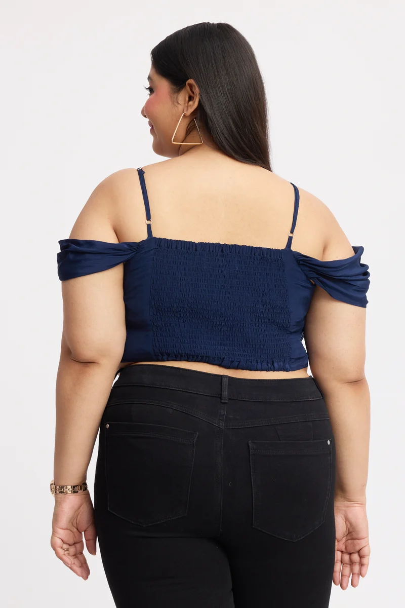 Youtso Top|Viscose Drapped Crop Top