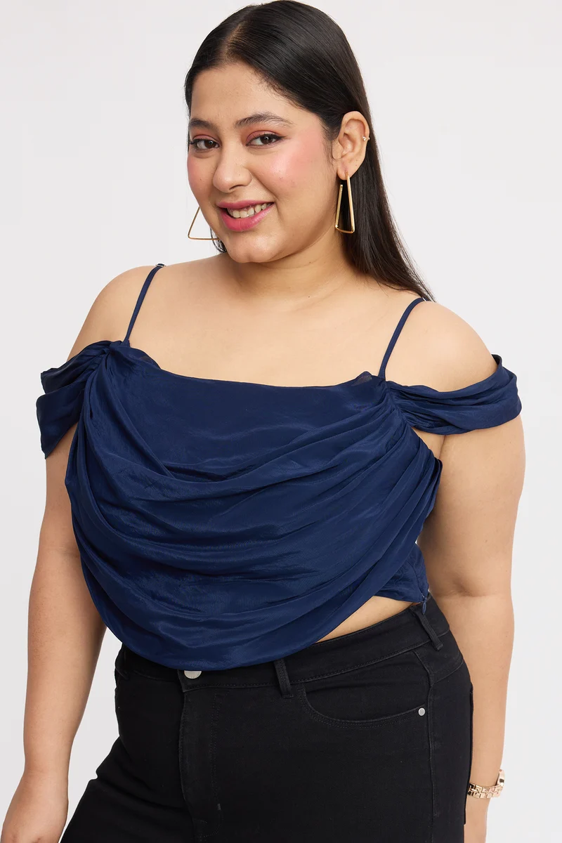 Youtso Top|Viscose Drapped Crop Top