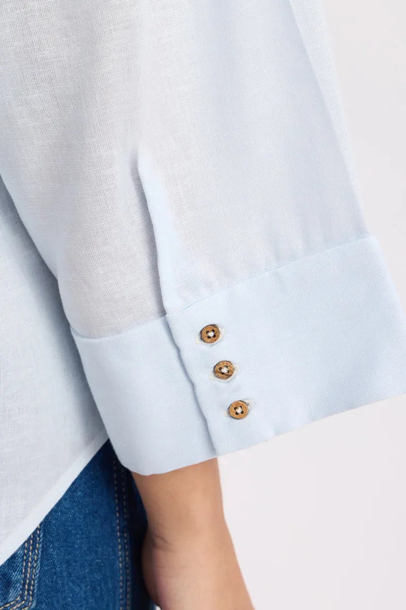 Remil|100% Cotton Relaxed Fit Button Down Shirt