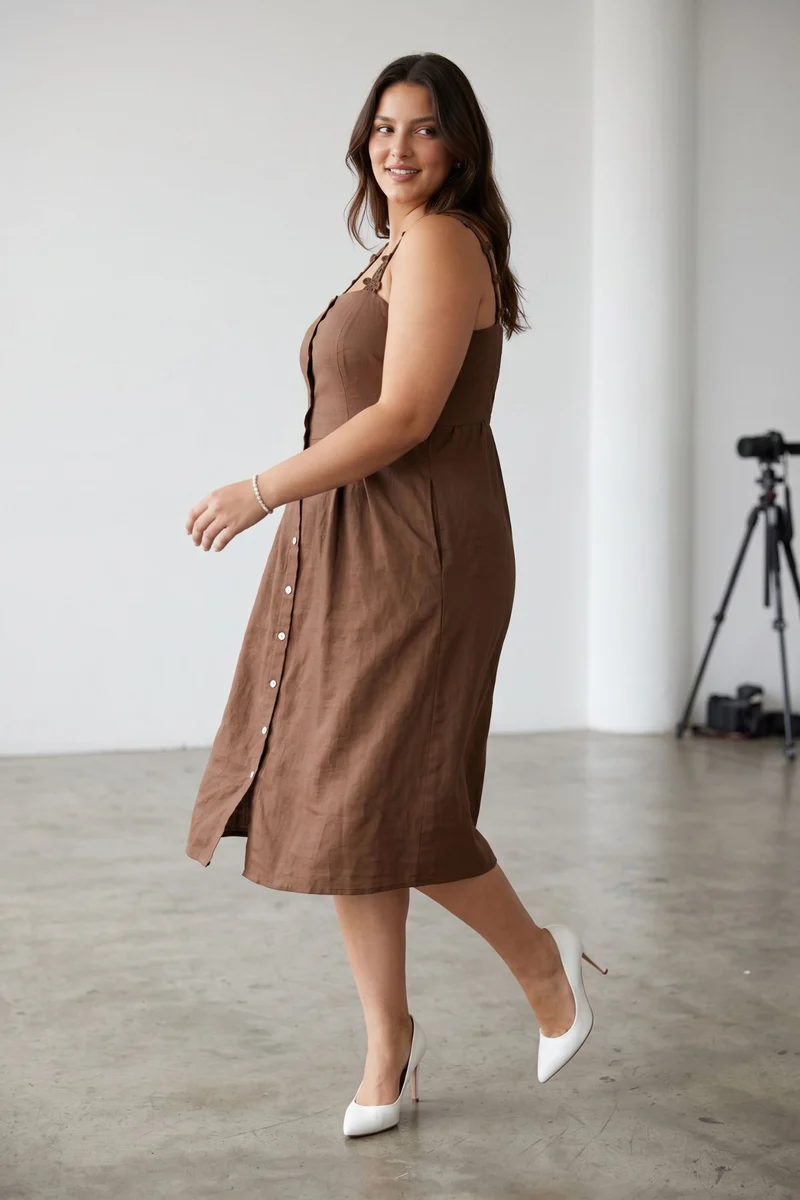 Emoria|100% Cotton Lace Patch Dress