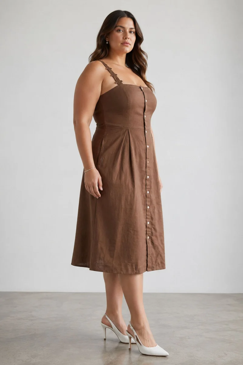 Emoria|100% Cotton Lace Patch Dress