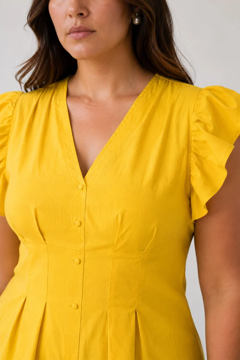 Emelia|Linen Pleated Pelum Top
