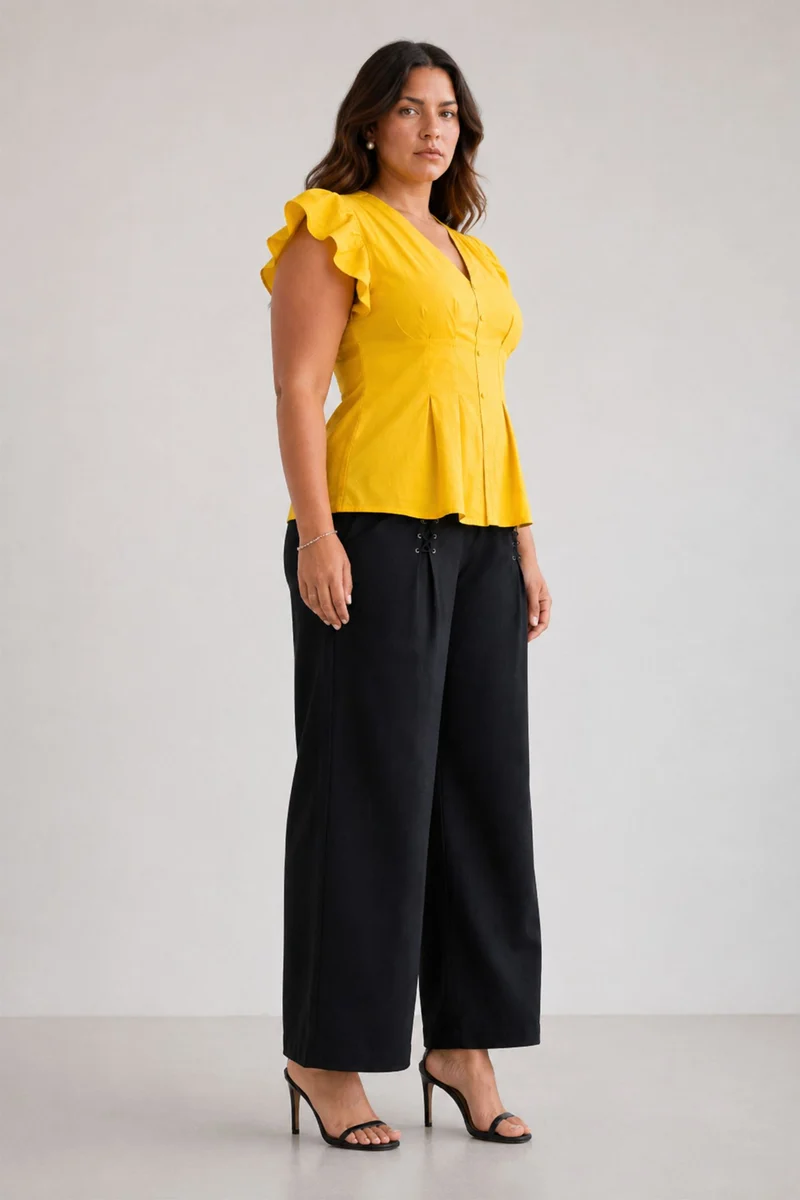 Emelia|Linen Pleated Pelum Top