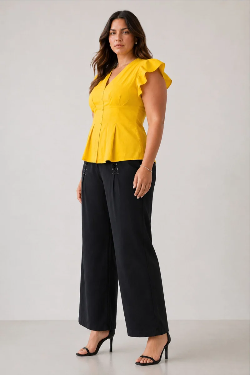 Emelia|Linen Pleated Pelum Top