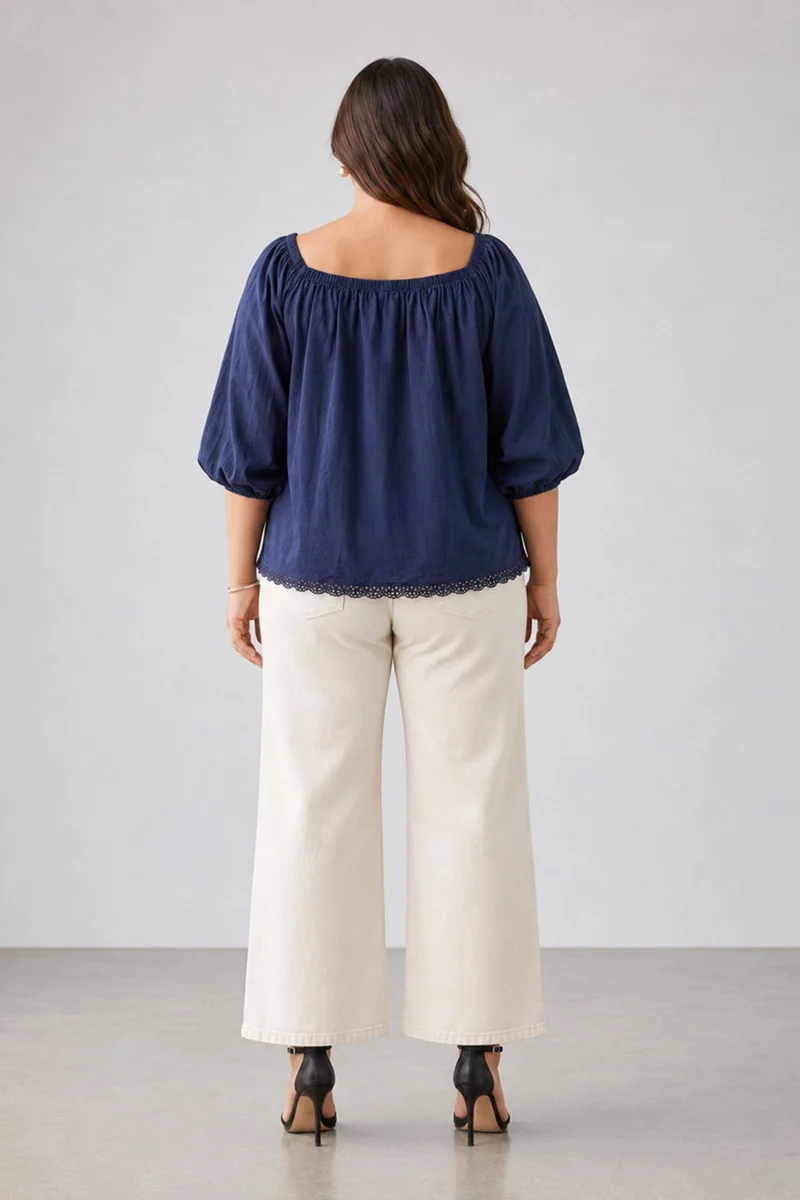 Elaris|100% Cotton Off Shoulder Top