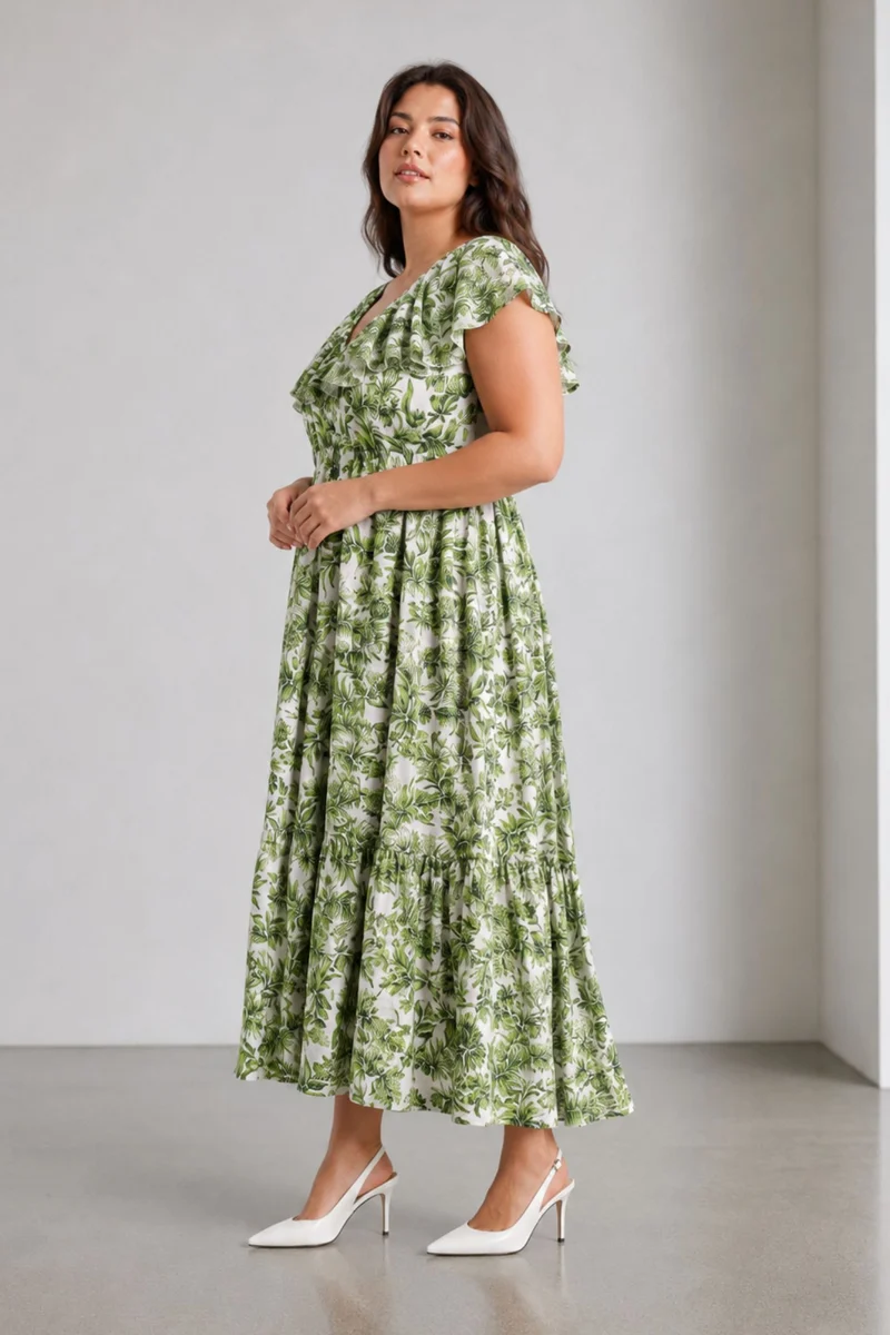 Harlowe|100% Cotton Floral Maxi Dress