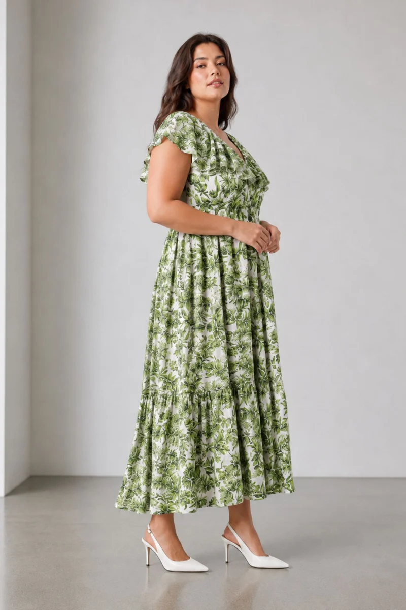 Harlowe|100% Cotton Floral Maxi Dress