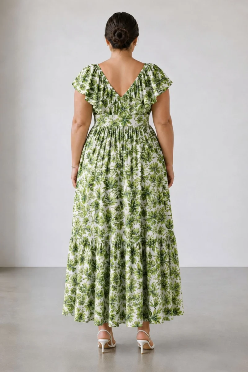 Harlowe|100% Cotton Floral Maxi Dress