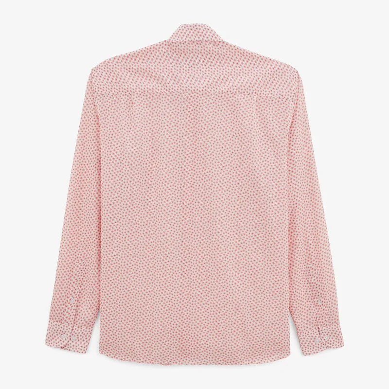 Chemise Charles étoiles orange corail